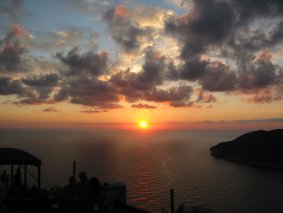 Sunset in Zakynthos holiday island